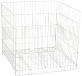 SSWBasics White Wire Dump Bin - 26" X 26" X 30"