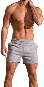 Hommes La Musculation Gym des Sports Entraînement Fonctionnement 5" Shorts Gris XL