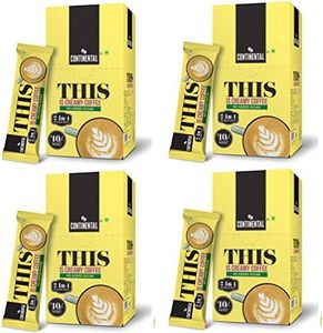 Continental This Creamy Coffee 180 Gram | 2In1 Instant Premix Coffee Powder | 40 Sachets | Just Add Hot Water - Cafe Like Coffee