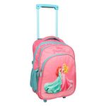 NOVEX Original Disney Princess Kids Trolley School Bags | Kid Spinner School/Picnic Case - 2 Wheel | Polyester Pink School Backpack, 18-Inch, 2 Main Compartments | Unique Bags For Cute Girls