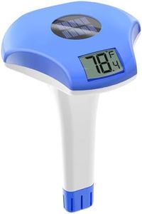 BALDR Solar Pool Thermometer Floating Easy Read, with LCD Large Digital Display, IPX-8 Waterproof, 2024 New Swimming Pool Thermometer, Gauge for Swimming Pools, Ice Bath, Hot Tubs