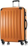 HAUPTSTADTKOFFER - Alex - Luggage Suitcase Hardside Spinner Trolley 4 Wheel Expandable, 75cm, TSA, orange