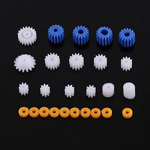 26 Uds Engranajes de Plástico Husillo Engranaje Helicoidal Mini Engranaje 2 MM/2,3 MM/3 MM/3,17 MM/4 MM para Avión Coche Modelo DIY Robot Engranaje Kit