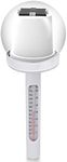 Pyle Floating Pool Thermometer with Solar Powered LED Light – Wireless Waterproof Temperature Sensor for Hot Tub, Spa, Pond, Jacuzzi, Aquarium – Auto-Charging, Easy Read Display, Indoor Outdoor Use