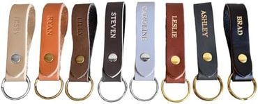 Personalized Leather Keychain for F