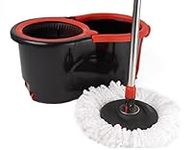 DIVCHI Spin Mop And Bucket Set Floor Cleaning Mopping Bucket With Water Outlet Plug Convenient Wheels & Extendable Handle