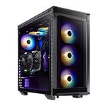 XPG BATTLECRUISER Super Mid-Tower Tempered Glass Computer Case I Gaming Cabinet I Supports ATX Motherboard with 4 X 120mm Fans Included, Black