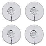 THE TWIDDLERS - Set of 4 Clear Waterproof Suction Cups with Movable Hook Wire to Hang Wreaths Christmas Decorations for Xmas Party - Easy to Install, No Drills and Nails