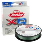 Berkley X9 Braided Fishing Line - 9 Strand Braid Line for Saltwater and Freshwater Fishing, Unisex,, Low-Vis Green, 27.0kg| 164yd | 150m