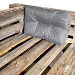 bananair - Pallet Cushions Outdoor - Water Repellent & UV Resistant Fabric - Highly Comfortable - Foam Padded Garden Furniture Cushions (Corner Pallet Cushion 60x40 cm, Grey)