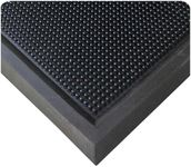 Wearwell Footbath Mat - Black. Shoe Sanitizing Mat - 1 Gallon Capacity. 3/4" Edges for Cleaning Solutions. 32" L x 24" W x 1/2" Thickness. For Food Processing Facilities (222.34x24x32BK)