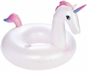 FUNBOY Original Unicorn Pool Float Pearl White Large Summer Fun Tube Swim Ring, Cup Holder Included