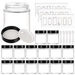15 Pack 4 oz Clear Glass Jars with 