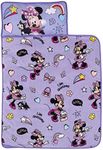 Disney Minnie Mouse I am Awesome Lavender and Pink Daisy Duck, Rainbow Hearts and Stars Toddler Nap Mat