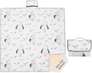 Insular Baby Splat Mat for Under High Chair/Arts/Crafts, Anti Slip and Waterproof Splash Mat for Floor, Portable Picnic Mat, 51x51 Inch, Seagull
