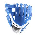 ZYYRSS Baseball Glove for Kids/Youth/Adult, Softball Gloves,Sports Batting Gloves PU Leather Left Hand Glove, Right Hand Throw (11.5 inch, Blue)