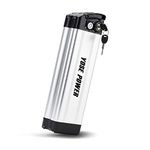 YOSE POWER 36V15.6Ah E-bike Lithium Battery XH370-10J Silver Fish with Charger for Electric Bike Cycle Lockable