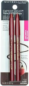 Maybelline Expert Eyes Twin Brow & Eye Pencil, Dark Brown [102], oz (Pack of 6)