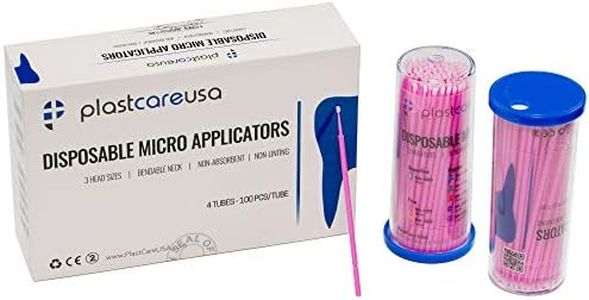 400 Pink Fine Tip Disposable Microbrush Dental Picks for Fluoride Gel Application, Bendable Dental Brushes, Micro Applicators Brush Tool for Eyelashes & Cosmetics