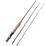 Fly Fishing Rod 6 feet 0/1wt 3 Pieces Portable Carbon Fiber Blanks Light Weight Fast Action for Freshwater Stream Travel Fishing