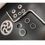 2''Cup Wide Pedal Crank Kit One-Piece Crank for 2 Stroke 4 Stroke Motor Gas Motorized Bike