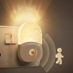 Emeritpro Motion Sensor Night Light Plug in Wall 2 Pack, Plug in Night Light for Baby, Kids, Kitchen, Bedroom, Corridor, Hallway, Stairs, 2700K Warm White