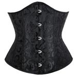 KUOSE Women's Plus Size Underbust Satin Waist Cincher Corset Shaper Top Bustier