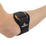 Orliman Elbow Epicondylitis Strap – Tennis/Golfer’s Elbow Brace with Removable Gel Pad | Anti-Slip Silicone Lining | Adjustable One-Size | Left/Right | CE-Marked Class I