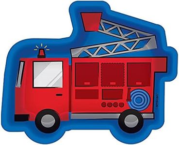 First Responders Fire Truck-Shaped Plates, 7" (Pack of 8) - Unique & Adorable Tableware, Perfect for Kids Parties & Celebrations
