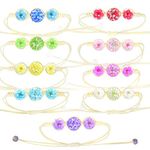 Friendship Bracelets for Girls,9Pcs Friendship Braided Bracelet Handmade Braided Bracelets Adjustable Colorful Flowers Woven Bracelet for Women Teen Girls Birthday Party Favors