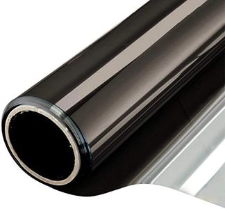 Reflective Window Film Mirror One Way Daytime Privacy Anti UV Static Cling Window Film Removable Decorative Screen Stickers Black & Silver 6 Mil 23.6 Inch x 6.5 Feet