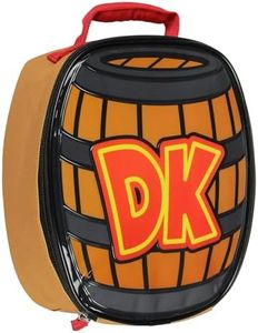 Nintendo Donkey Kong DK - Bolsa de almuerzo aislada en forma de barril para alimentos fríos y calientes, bebidas y aperitivos