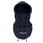 TAGVO Winter Thermal Fleece Balaclavas, Soft & Warm Adjustable Hood Hat Skiing Face Cover Face Mask Neck Warmer Snood Neck Gaiter for Running Skiing Cycling Motorbikes Hiking- Men & Women Royal Blue