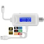TV Antenna Amplifier, 25dB High Gain Signal Booster for Digital TV Antenna Indoor, Low Noise/Clears Up Pixelated Amplifier, Adjustable dB&Timer, USB Cable Power Supply
