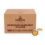 Don Francisco's Hawaiian Hazelnut Flavored Medium Roast Coffee Pods - 100 Count - Recyclable Single-Serve Coffee Pods, Compatible with Your K- Cup Keurig Coffee Maker