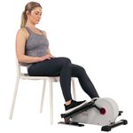 Sunny Health and Fitness Magnetic Under Desk Elliptical Peddler, Portable Mini with Resistance, LCD Monitor, Foot & Leg Pedal Exerciser, Home Gym Equipment, SF-E3872