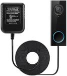 Dreyoo Doorbell Transformer 16-24V Adapter, 16.4ft Long C Wire Power Supply 20VAC 500mA Power Adapter, Compatible with Arlo Eufy Video Doorbell, UL Certification with 50PCS Cable Clips(Black)