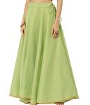 Studio Shringaar Women's Maxi Skirt (S717_Green, Pista_Free Size)