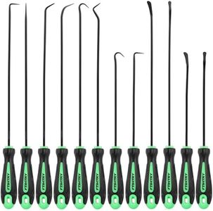 FTIHTRY 12-Piece Pick and Hook Tools Set, Pick Tool Set Car Auto Oil Seal/O-Ring Seal Gasket Pick Hooks Puller Remove, Long and Mini Pick Tool Set