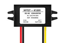 NOYITO DC to DC 9V 2A 3A Converter Buck Module 12V 16V 6V-22V Buck to 9V 3A Max Power Converter IP67 Waterproof with Overcurrent Overheat Short-circuit Undervoltage Protection (9V 3A, Black)