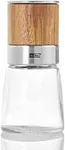 AdHoc Akasia Wood Salt or Pepper Mill - Salt & Pepper Seasoning Mill - Manual & Adjustable Grinder for Modern Kitchens
