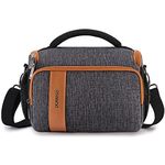 DOMISO Camera Bag Case Waterproof Anti-Shock Shoulder Bag for SLR DSLR, Grey