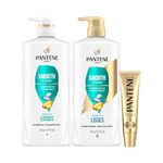 Pantene PRO-V Smooth & Sleek Shampoo, 820 mL + Conditioner, 745 mL + Rescue Shot, 15 mL
