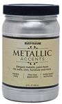 Rust-Oleum 253534 Metallic Accents Paint, Quart, Sterling Silver