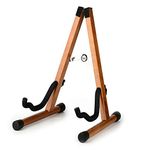 Koldot Wooden Guitar Stand for Acoustic Electric Bass Classical Guitar Banjo Ukulele Portable Folding A-Frame Travel Guitar Stand