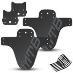 YHT 2 Pack Mountain Bike Fenders, High Compatible Bicycle Mudguard Fits 26", 27.5", 29", Thicken Widen Front and Rear Mud Guard, MTB Fender, Frame Guards,Black,Pattern-1