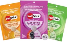 SaltStick Electrolyte FastChews - 90 Count Best Sellers Variety Pack - Chewable Electrolyte Tablets for Hydration, Salt Tabs - 10 Count (Pack of 9)