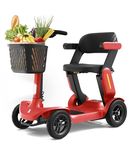 S3 Foldable Mobility Scooter for Seniors, Adults - 25 Miles Range, 6mph, 265lbs Loading, Lightweight Powered Mobility Scooter with PAI Safety System & 4 Wheels for Outdoor Travel