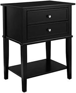 Ameriwood Home Franklin Accent Table 2 Drawers, Black