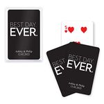 Weddingstar Unique Custom Playing Card Wedding Favors - Best Day Ever (Pack of 30)